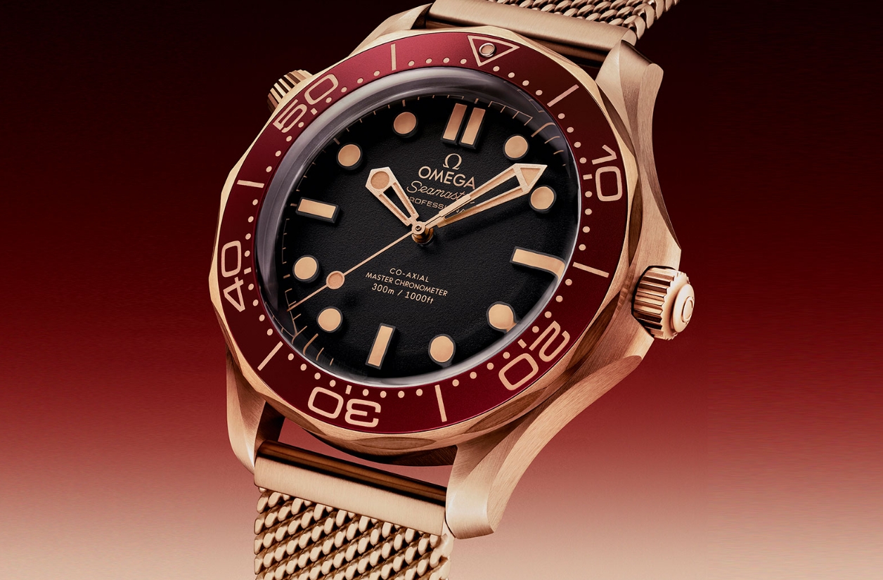 1:1 Replica Omega Watches Introduce The Seamaster Diver 300M Bronze Gold Burgundy