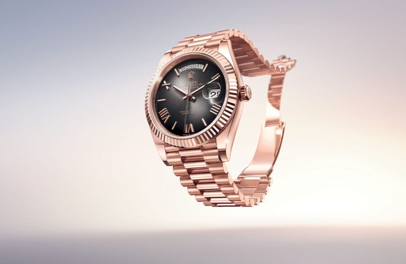 The New Best Replica Rolex Day-Date 40 Watches UK In Everose Gold With Slate Ombré Dials