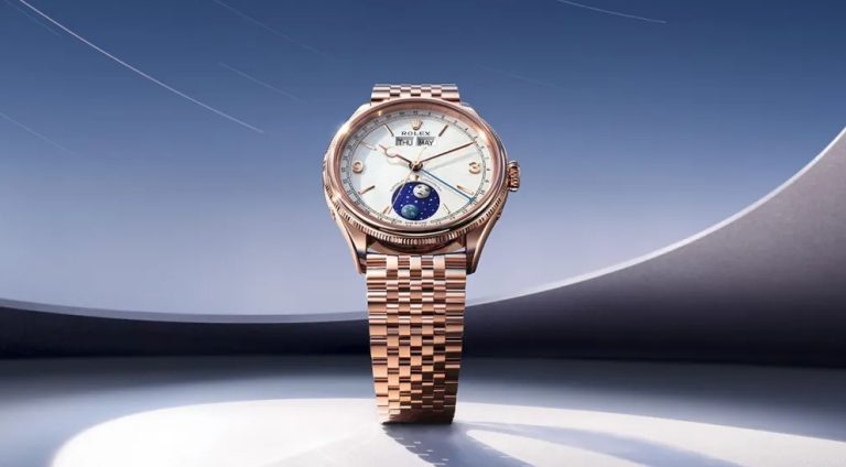 Replica Rolex Padellone Rose Gold Front View