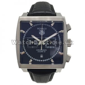 Tag Heuer Monaco Series Leather Strap Copy Watches For UK Sale