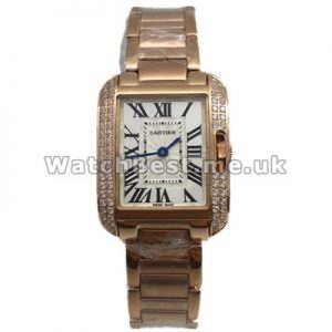 Cartier Tank Anglaise Rose Gold Series Lady's Copy Watches For UK