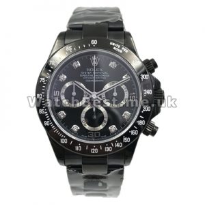 Swiss Sturdy Male 40MM Copy Rolex Daytona Watches With Diamond Hour Markers Sales