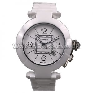 Unique Ceramic Bracelets Male 38MM Pasha De Cartier Fake Watches For Hot Sale