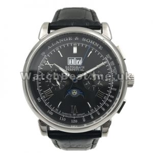 Unique Black Dials Male A.Lange  Sohne Saxonia Fake Watches With Steel Cases Online Sales