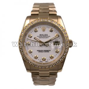 Dazzling Swiss Automatic Movements Male Replica Rolex Datejust Watches With White Dials Online