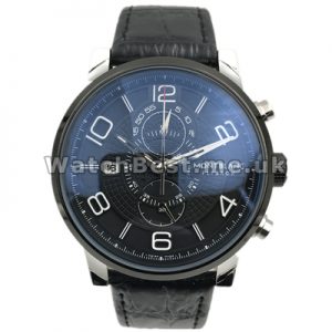 Stable Quartz Movements Montblanc Flyback Replica Watches For Men With Steel  Black Cases