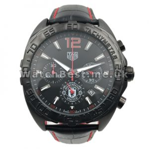 Sturdy Male Black Steel Cases Tag Heuer Formula 1 Sparkling Replica Watches Sales With Black Dials