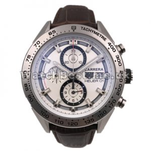 Fashionable Swiss Brown Crocodile Straps Male Tag Heuer Carrera Fake Watches With Quartz Movements Sales