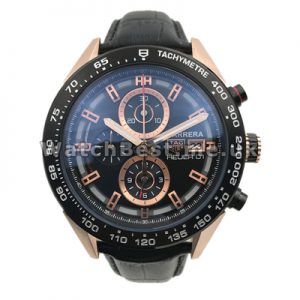 Distinctive Male Tag Heuer Carrera Fake Watches With Rose Gold Steel Cases And Hands Sales