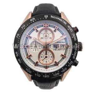 Beautiful Replica Tag Heuer Carrera Watches Sales For Men With 46MM Rose Gold Steel Cases