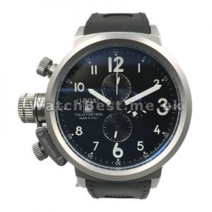 Unique Male 50MM Fake U-Boat Italo Fontana Watches With White Arabic Numerals And Black Dials