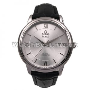 40MM Male Replica Omega De Ville Hour Vision Automatic Watches With Black Straps