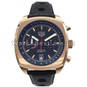Luxury Rose Gold Cases Tag Heuer Monaco Fake Watches With Quartz Movement For Men UK