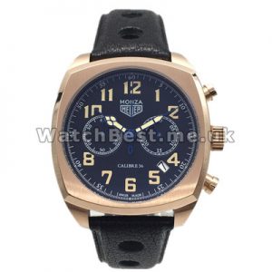 Hale 43MM Tag Heuer Monaco Replica Watches With Rose Gold Cases Sale For Men