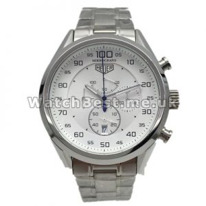 Sturdy Steel Bracelets Swiss Tag Heuer Monaco Replica Watches With White Dials Hot Sale