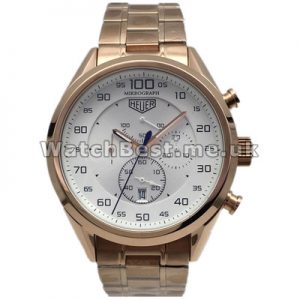 Precious Rose Gold Bracelets UK Tag Heuer Monaco Fake Watches With White Dials Online