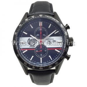 Special Tag Heuer Carrera Copy Watches With 44MM Tungsten Steel Cases And Red Second Hand UK