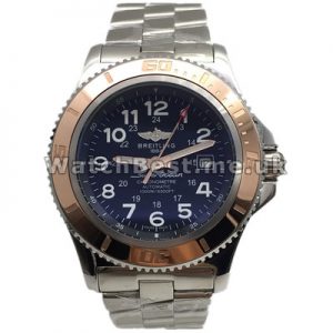 UK Black Dials 44MM Breitling SuperOcean Heritage Replica Watches With Steel Bracelets