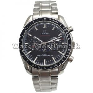 Functional Male 44MM Replica Omega Speedmaster Moonwatch With Black Dials UK Sale
