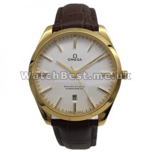Luxury Omega De Ville Hour Vision Fake Watches With Yellow Gold And Steel Cases Sale For Men