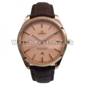 Male Automatic Omega De Ville Hour Vision Replica Watches With Rose Gold Dials UK