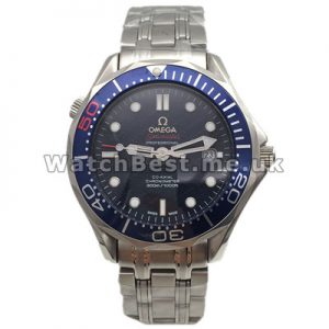 Popular Blue Bezels Omega Seamaster 300M Replica Watches With Blue Dials For UK