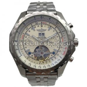 High-end Steel Cases Breitling Bentley Fake Watches With White Dials For Men UK