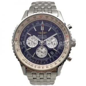 Professional Blue Dials Breitling Navitimer Copy Watches With Silver Hands And Silver Hour Markers