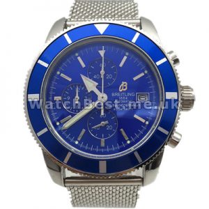 Pretty 44MM Breitling SuperOcean Heritage Fake Watches With Blue Dials For Men UK