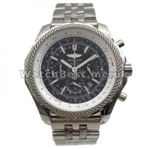 High-quality Black Dials Breitling Bentley Copy Watches With Silver Hands And Hour Markers