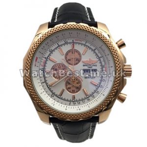 Attractive UK Red Steel Bezels Breitling Bentley Motors Fake Watches With White Dials Online Sale
