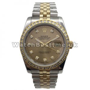 Valuable Diamond Bezels Rolex Datejust 36MM Replica watches With Steel  Yellow Gold Cases And Bracelets
