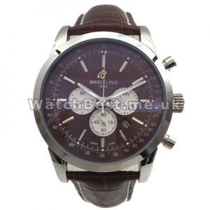 Popular Swiss Coffee Dials Breitling Transocean Chronograph 43MM Steel Cases Fake Watches