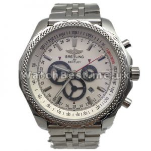 New Swiss White Dials Breitling Bentley GT Replica Watches For Men With Quartz Movement