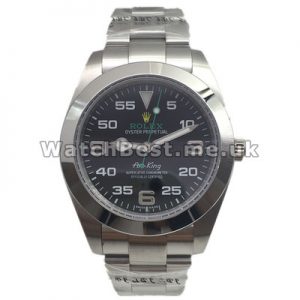 Practical UK Sale Rolex Air-King Automatic Copy Watches With Black Dials For Men