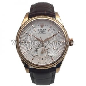 Functional 39MM Rose Gold Cases Rolex Cellini Replica Watches With White Dials UK
