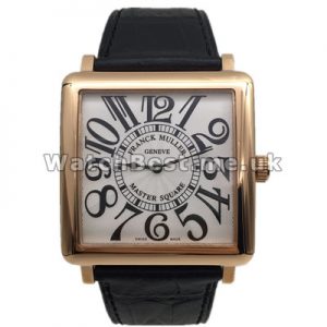 Popular Black Arabic Numerals UK Franck Muller Master Square Replica Watches With White Dials