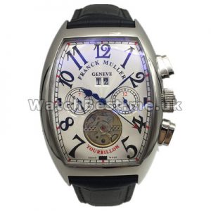 Functional Franck Muller Conquistador Copy Watches For Men With Steel Cases And White Dials