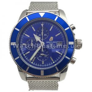 Attractive Blue Dials 44MM Breitling SuperOcean Heritage Fake Watches With Blue Bezels UK