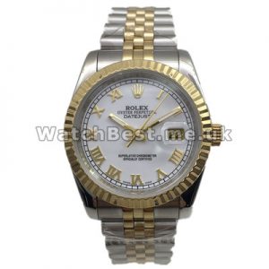 Classic UK Steel  Yellow Gold Cases And Bracelets Rolex Datejust Replica Watches For Men