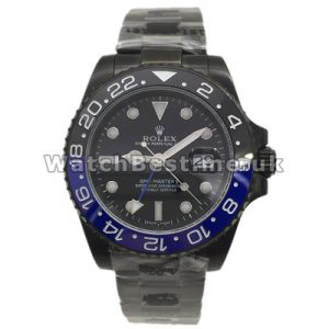 New Blue And Black Ceramic Bezels 40MM Rolex GMT Master II Fake Watches With Black Dials