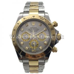 Powerful UK Grey Dials Rolex Daytona 40MM Fake Watches With Steel  Yellow Gold Bracelets