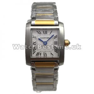 Female Swiss Cartier Tank Francaise Replica Watches With Popular Yellow Gold  Steel Cases