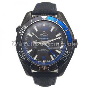 High-quality Swiss Tungsten Steel Cases Omega Planet Ocean Copy Watches With Black Straps