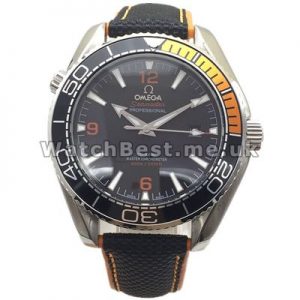 Colorful Orange Arabic Numerals Swiss Omega Planet Ocean Copy Watches With Steel Cases Online