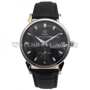 Mature Black Dials 40MM Omega De Ville Hour Vision Copy Watches With Steel Cases