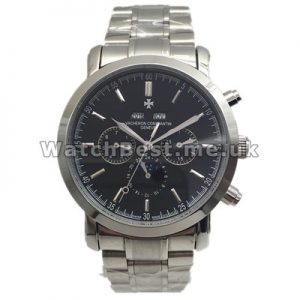 Best-quality Steel Bracelets Swiss Vacheron Constantin Overseas Replica Watches With Black Dials Online