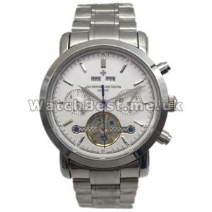 Mysterious Steel Bracelets Vacheron Constantin Overseas Fake Watches With Clear White Dials
