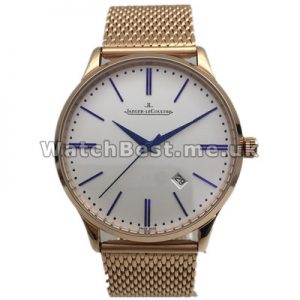 New Rose Gold Cases Jaeger-LeCoultre MASTER ULTRA THIN Copy Watches With Blue Hands UK