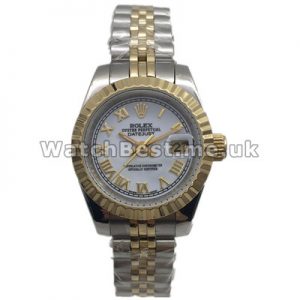 Fashionable Steel  Yellow Gold Cases And Bracelets Rolex Lady Oyster Perpetual Replica Watches UK